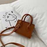 Solid Mini Crossbody Shoulder Bag for Women