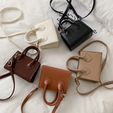 Solid Mini Crossbody Shoulder Bag for Women