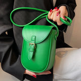 Solid Leather Women's Shoulder Bag Crossbody Cell Phone Bags