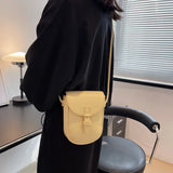 Solid Leather Women's Shoulder Bag Crossbody Cell Phone Bags