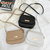 Solid Messenger Bag Lady Casual Flap Crossbody Bag for Women
