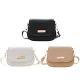 Solid Messenger Bag Lady Casual Flap Crossbody Bag for Women