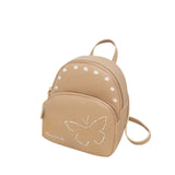 Solid Mini Backpack Casual Small Bags For Women Girls All-match Bags