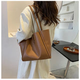 Large Capacity Shoulder Bag Women's Tote Bag, Solid Mother Bag, Handbags