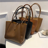 Large Capacity Shoulder Bag Women's Tote Bag, Solid Mother Bag, Handbags