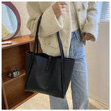 Large Capacity Shoulder Bag Women's Tote Bag, Solid Mother Bag, Handbags