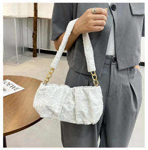 Soft Leather Women's Handbag Travel Shoulder Bag Armpit Bag