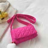 Solid Nylon Ladies Shoulder Bag Crossbody Small Square Female Messenger