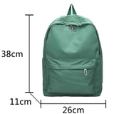 Solid Nylon Large-capacity Couple College Students Daily Backpack