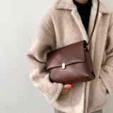 Solid PU Leather Crossbody Bags For Women Autumn Winter Handbags
