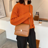 Solid PU Leather Crossbody Bags For Women Autumn Winter Handbags