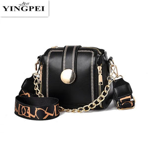 Solid PU Leather Crossbody Bag Lock Shoulder Travel Handbag