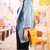 Solid PU Leather Crossbody Bags for Women, Touchable Phone Purses