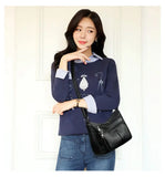 Casual PU Leather Crossbody Bag for Women Messenger Handbag