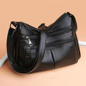 Casual PU Leather Crossbody Bag for Women Messenger Handbag