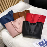 Large Capacity PU Leather Shoulder Bag for Women