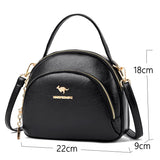 Small PU Leather Saddle Crossbody Bag for Women