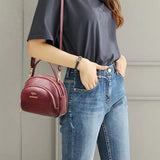 Small PU Leather Saddle Crossbody Bag for Women