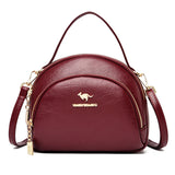 Small PU Leather Saddle Crossbody Bag for Women