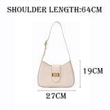 Solid PU Leather Shoulder Bags For Women hit Lock Handbags Small Travel Hand Bag