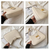 Solid PU Leather Shoulder Bags For Women hit Lock Handbags Small Travel Hand Bag