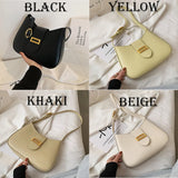 Solid PU Leather Shoulder Bags For Women hit Lock Handbags Small Travel Hand Bag