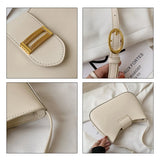 Solid PU Leather Shoulder Bags For Women hit Lock Handbags Small Travel Hand Bag