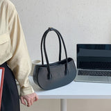 Solid PU Leather Shoulder Bags For Women Summer Handbags And Purse