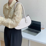 Solid PU Leather Shoulder Bags For Women Summer Handbags And Purse