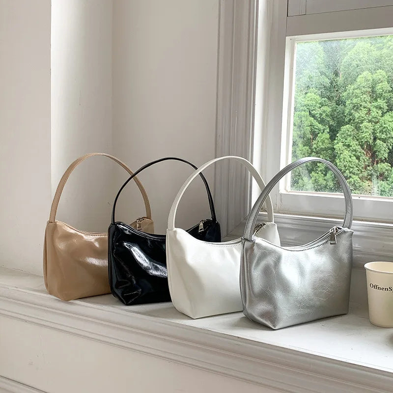 PU Leather Shoulder Bags For Women - Underarm Shopper Handbag Tote Bag