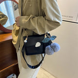 Solid PU Leather Shoulder Bags For Women Small Handbags