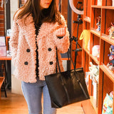 2021 Women's PU Leather Shoulder Bag Large Capacity Handbag Top-Handle Bag