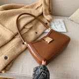 Hit Lock PU Leather Shoulder Bag for Women