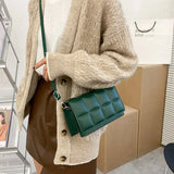 Square Crossbody Bag for Women Small Flap Handbag PU Leather Shoulder Bag