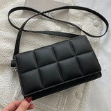 Square Crossbody Bag for Women Small Flap Handbag PU Leather Shoulder Bag