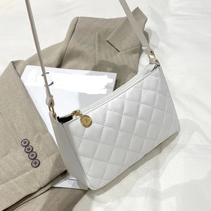Plaid Square Shoulder Bag for Women Zipper Handbag