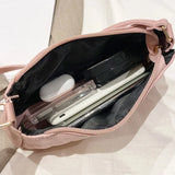 Plaid Square Shoulder Bag for Women Zipper Handbag