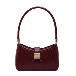 Vintage PU Leather Shoulder Square Bag for Women Zipper Handbag