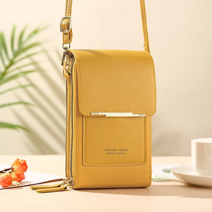 PU Leather Women Bags Wallets Touch Screen Cell Phone Purse Crossbody
