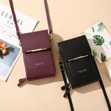 PU Leather Women Bags Wallets Touch Screen Cell Phone Purse Crossbody