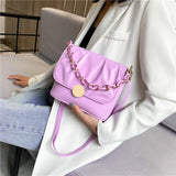 High-Quality PU Leather Pleated Tote Bag for Women