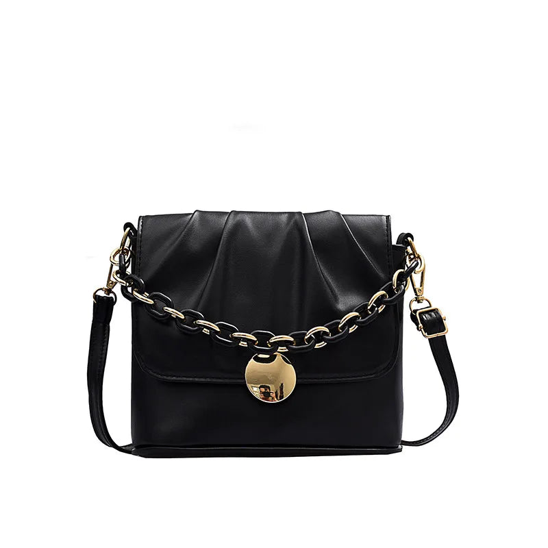 High-Quality PU Leather Pleated Tote Bag for Women