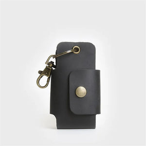 Portable Leather Keychain Holder Bag Case Unisex Wallet Cover