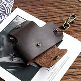 Portable Leather Keychain Holder Bag Case Unisex Wallet Cover