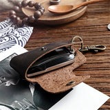Portable Leather Keychain Holder Bag Case Unisex Wallet Cover