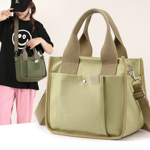 Solid Postman Ladies Canvas Handbag Messenger Bag High Leisure Travel Tote