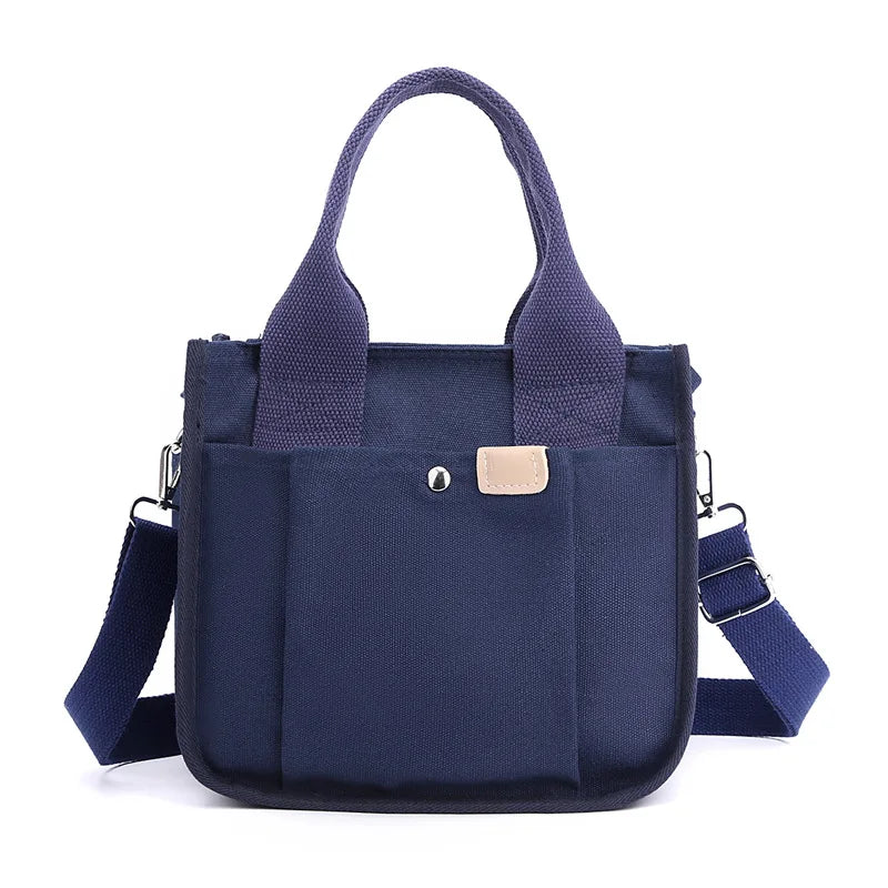 Solid Postman Ladies Canvas Handbag Messenger Bag High Leisure Travel Tote