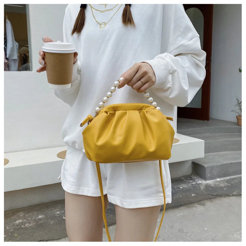 Pearl Shoulder Handbag for Women Crossbody Bag