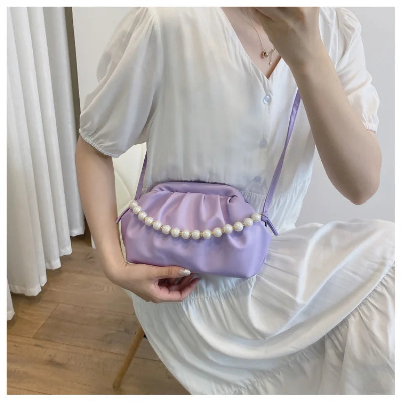 Pearl Shoulder Handbag for Women Crossbody Bag
