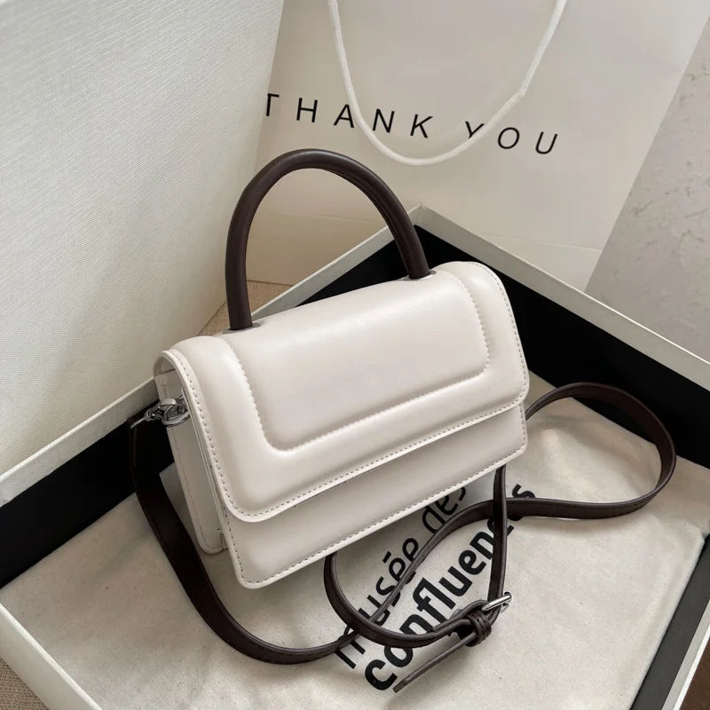 Women's PU Leather Crossbody Bag Small Flap Shoulder Handbag